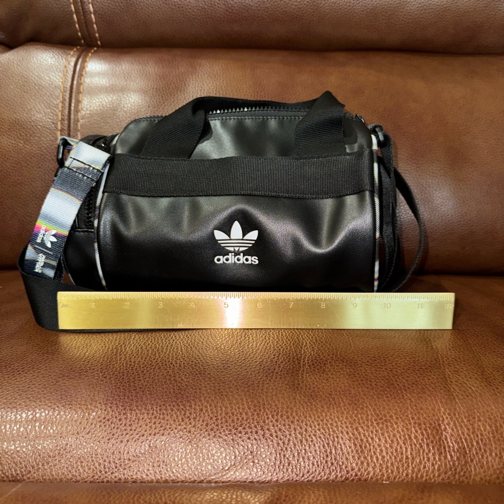 Adidas Pride Mini Black Duffel Bag with Logo